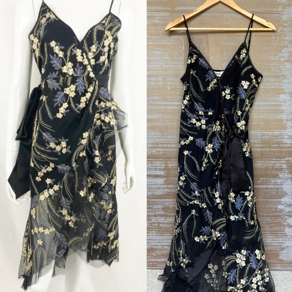 Diane von Furstenburg NWT Narrah Midi Dress Multi Event Preppy Cocktail Womens 8